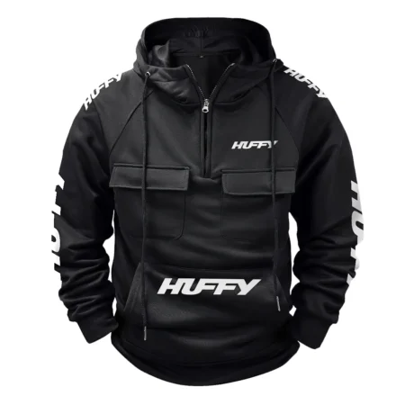 Huffy Exclusive Logo Tactical Quarter Zip Hoodie BLBC210A152