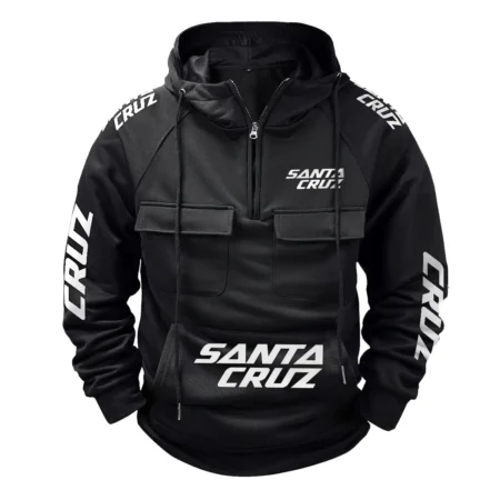 Santa Cruz Exclusive Logo Tactical Quarter Zip Hoodie BLBC210A212