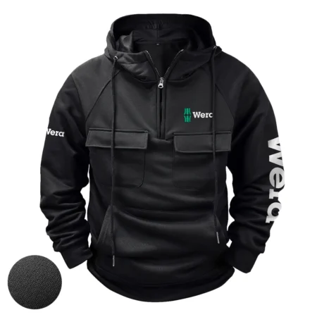 Wera Exclusive Logo Tactical Quarter Zip Hoodie BLC110A242