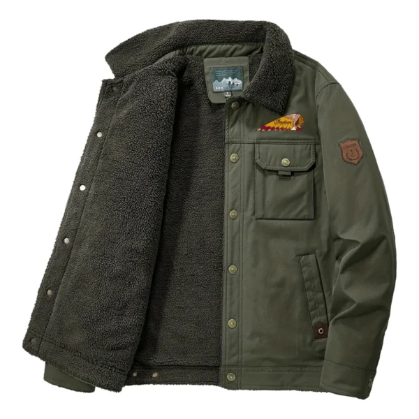 Indian Motorcycles Exclusive Logo Velvet Coat Motorcycles QTMT191224A4IND - Army Green