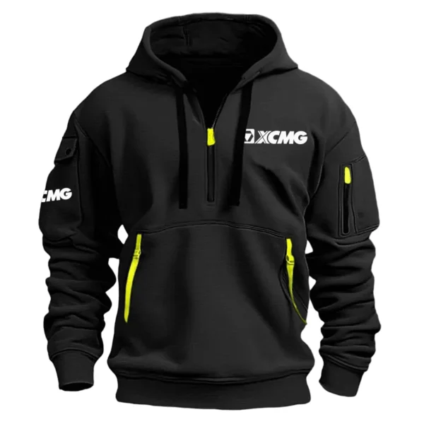 Special Release XCMG Construction  Hoodie Half Zipper QTCO191124A2XC - Black