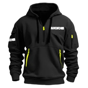 Special Release WORX Gardening Hoodie Half Zipper QTGR101124A02WO - Black