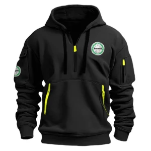 Benelli Motorcycles Exclusive Logo Hoodie Half Zipper Motorcycles Fans Loves QTMT191224A1BEN - Black