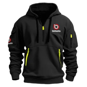 Bimota Motorcycles Exclusive Logo Hoodie Half Zipper Motorcycles Fans Loves QTMT191224A1BIM - Black