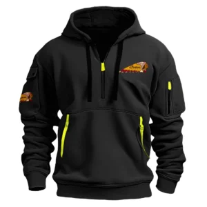 Indian Motorcycles Exclusive Logo Hoodie Half Zipper Motorcycles Fans Loves QTMT191224A1IND - Black