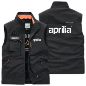 Aprilia Exclusive Logo Outdoor Vest Motorcycles QTMTS261224A01AM - Black