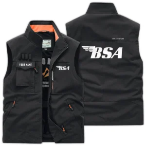 BSA Motorcycles Exclusive Logo Outdoor Vest Motorcycles QTMTS261224A01BSA - Black