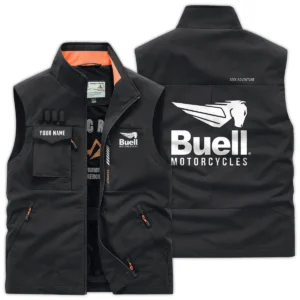 Buell Motorcycles Exclusive Logo Outdoor Vest Motorcycles QTMTS261224A01BUE - Black