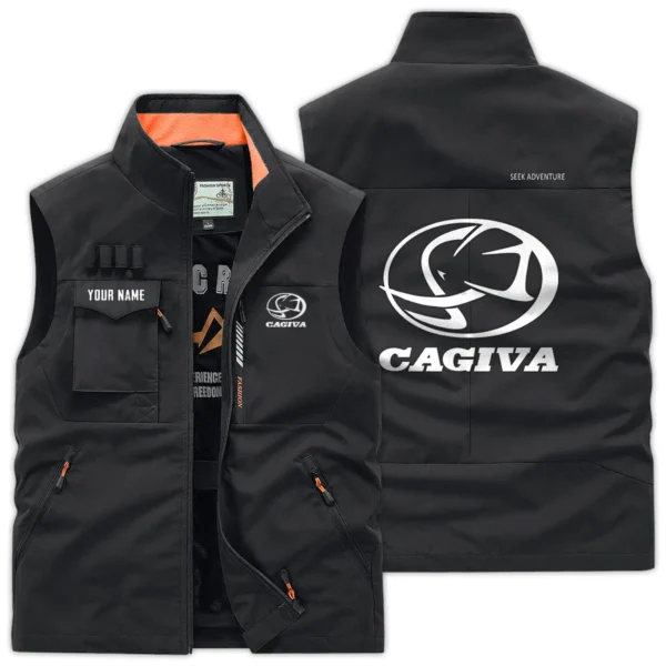 Cagiva Exclusive Logo Outdoor Vest Motorcycles QTMTS261224A01CAG - Black