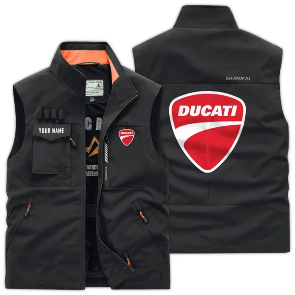 Ducati Exclusive Logo Outdoor Vest Motorcycles QTMTS261224A01DUC - Black