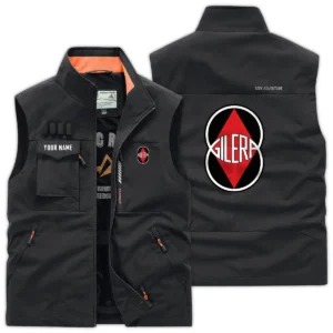 Gilera Motorcycles Exclusive Logo Outdoor Vest Motorcycles QTMTS261224A01GIL - Black