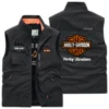 Harley-Davidson Exclusive Logo Outdoor Vest Motorcycles QTMTS261224A01HD - DarkBlue