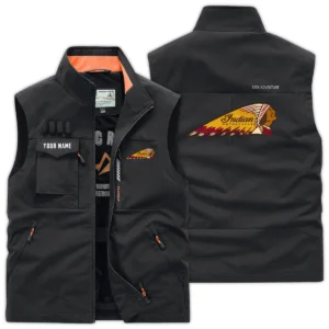 Indian Motorcycles Exclusive Logo Outdoor Vest Motorcycles QTMTS261224A01IND - Black