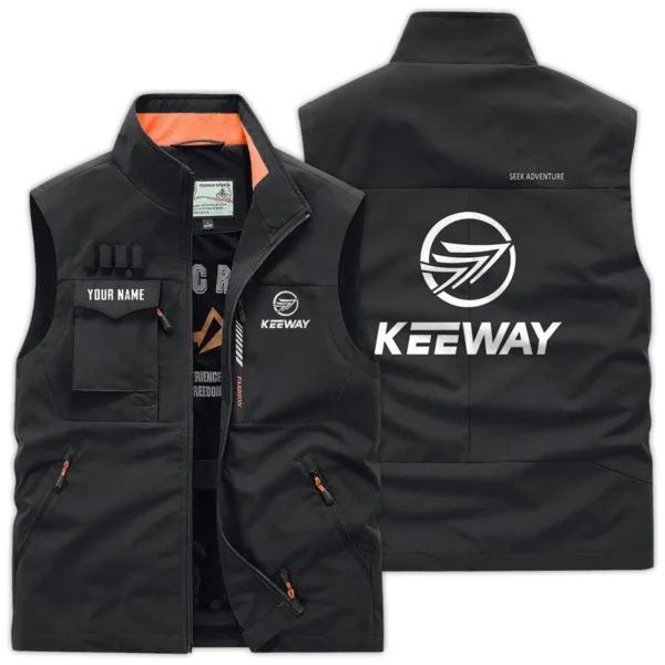 Keeway Motorcycles Exclusive Logo Outdoor Vest Motorcycles QTMTS261224A01KEE - Black