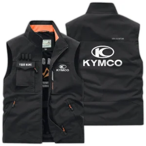 Kymco Motorcycles Exclusive Logo Outdoor Vest Motorcycles QTMTS261224A01KYM - Black