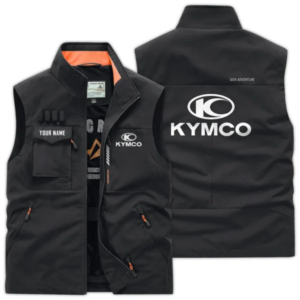 Kymco Motorcycles Exclusive Logo Outdoor Vest Motorcycles QTMTS261224A01KYM - Black