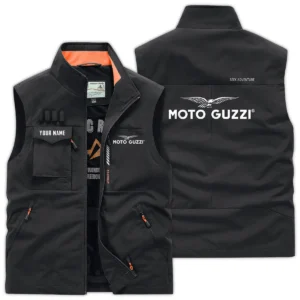 Moto Guzzi Exclusive Logo Outdoor Vest Motorcycles QTMTS261224A01MGU - Black