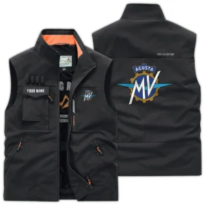 MV Agusta Exclusive Logo Outdoor Vest Motorcycles QTMTS261224A01MVA - Black