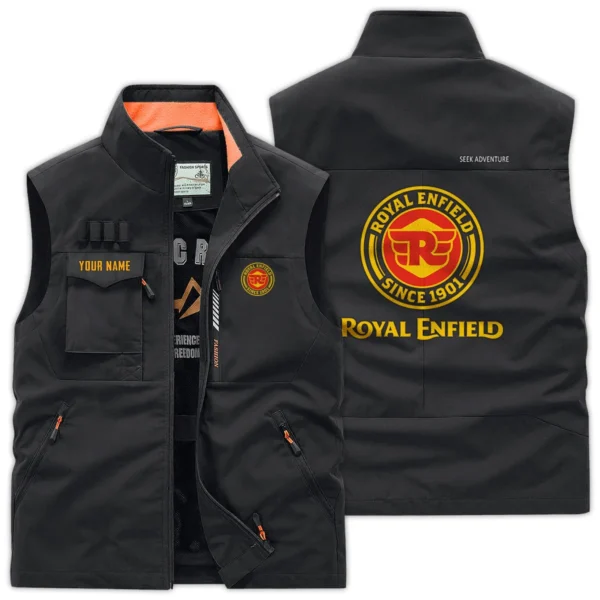 Royal Enfield Exclusive Logo Outdoor Vest Motorcycles QTMTS261224A01ROY - Black