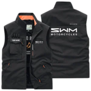 SWM Motorcycles Exclusive Logo Outdoor Vest Motorcycles QTMTS261224A01SWM - Black