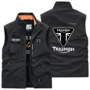 Triumph Motorcycles Exclusive Logo Outdoor Vest Motorcycles QTMTS261224A01TRI - Black