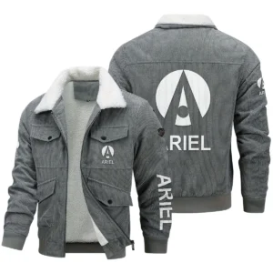 Ariel Motorcycles Exclusive LogoThickened Corduroy Jacket Motorcycles QTMT191224A5ARI - Gray