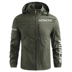 Special Release Hitachi Construction  Waterproof Outdoor Jacket QTCO191124A1HIT - ArmyGreen