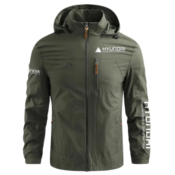 Special Release Hyundai Construction  Waterproof Outdoor Jacket QTCO191124A1HYN - ArmyGreen