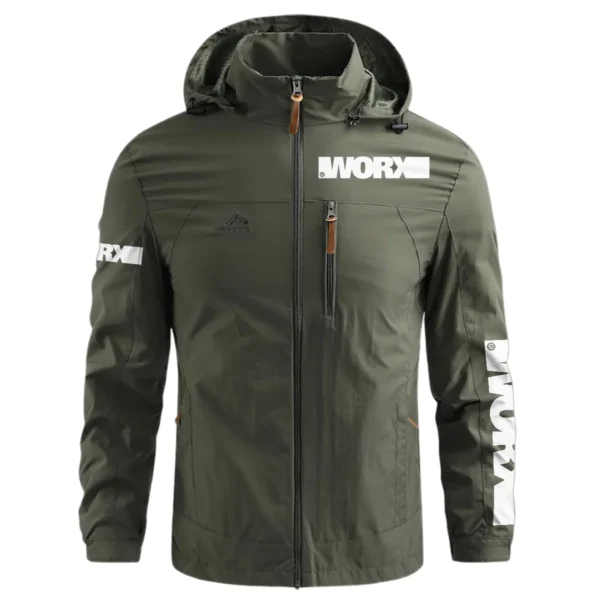 Special Release WORX Gardening Waterproof Outdoor Jacket QTGR101124A01WO - ArmyGreen