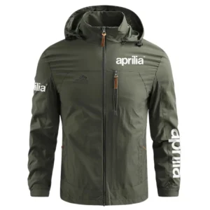 Aprilia Exclusive Logo Waterproof Outdoor Jacket Motorcycles QTMT191224A2AM - Army Green