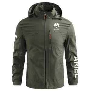 Ariel Motorcycles Exclusive Logo Waterproof Outdoor Jacket Motorcycles QTMT191224A2ARI - Army Green