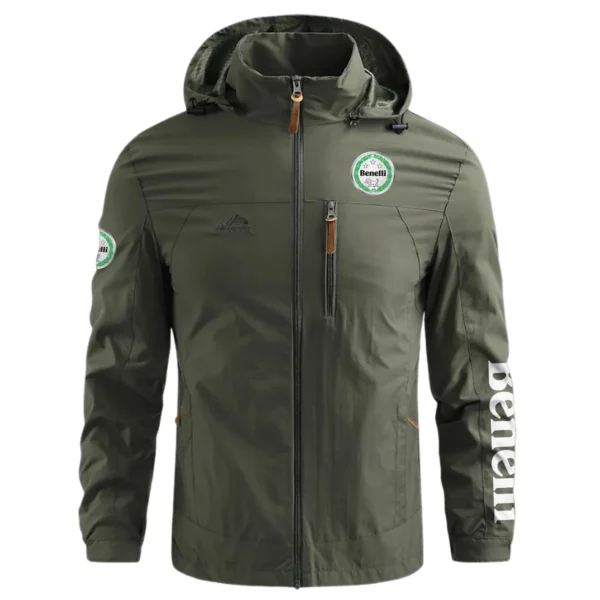 Benelli Motorcycles Exclusive Logo Waterproof Outdoor Jacket Motorcycles QTMT191224A2BEN - Army Green