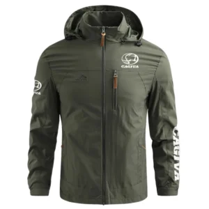 Cagiva Exclusive Logo Waterproof Outdoor Jacket Motorcycles QTMT191224A2CAG - Army Green