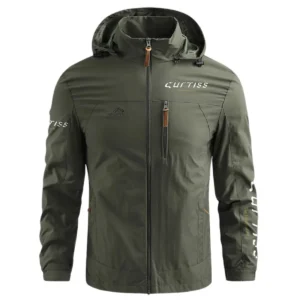 Curtiss Motorcycles Exclusive Logo Waterproof Outdoor Jacket Motorcycles QTMT191224A2CUR - Army Green