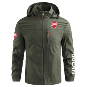 Ducati Exclusive Logo Waterproof Outdoor Jacket Motorcycles QTMT191224A2DUC - Army Green