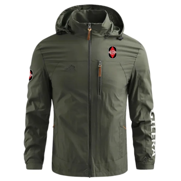 Gilera Motorcycles Exclusive Logo Waterproof Outdoor Jacket Motorcycles QTMT191224A2GIL - Army Green