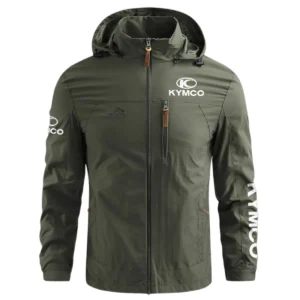 Kymco Motorcycles Exclusive Logo Waterproof Outdoor Jacket Motorcycles QTMT191224A2KYM - Army Green