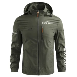 Moto Guzzi Exclusive Logo Waterproof Outdoor Jacket Motorcycles QTMT191224A2MGU - Army Green