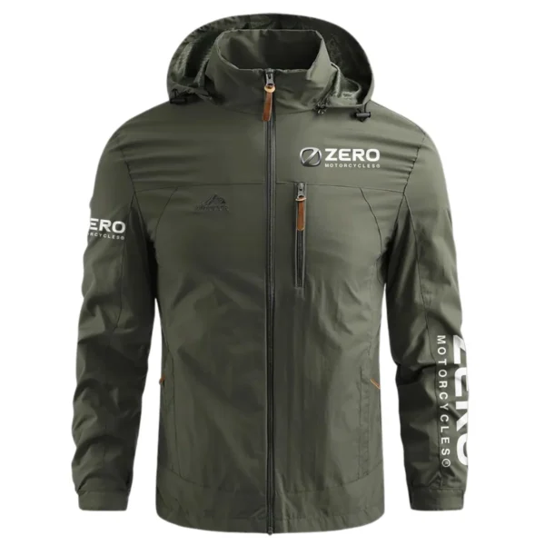 Zero Motorcycles Exclusive Logo Waterproof Outdoor Jacket Motorcycles QTMT191224A2ZER - Army Green