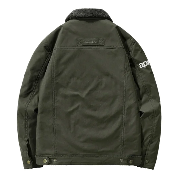 Aprilia Exclusive Logo Velvet Coat Motorcycles QTMT191224A4AM - Army Green