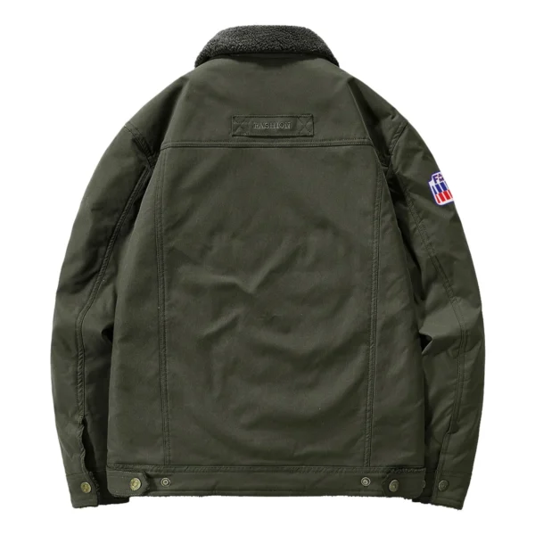 Fantic Motorcycles Exclusive Logo Velvet Coat Motorcycles QTMT191224A4FAN - Army Green