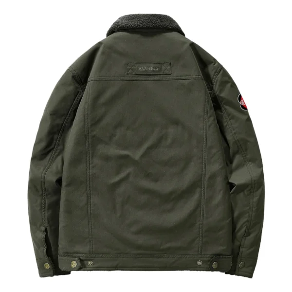 Gilera Motorcycles Exclusive Logo Velvet Coat Motorcycles QTMT191224A4GIL - Army Green