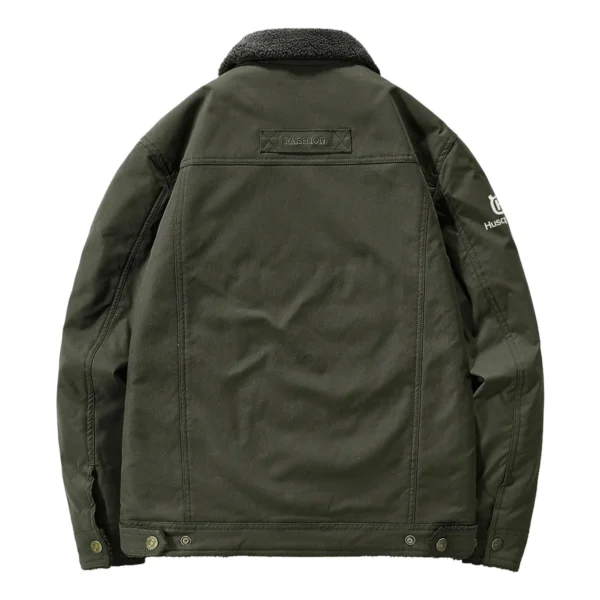 Husqvarna Motorcycles Exclusive Logo Velvet Coat Motorcycles QTMT191224A4HUS - Army Green