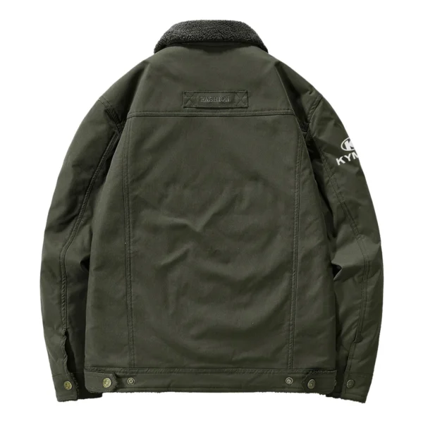 Kymco Motorcycles Exclusive Logo Velvet Coat Motorcycles QTMT191224A4KYM - Army Green