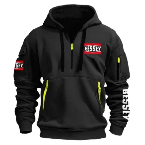 Bessey Tools Carpenter Exclusive Logo Fashion Hoodie Half Zipper BLC110A1HHZ - Black