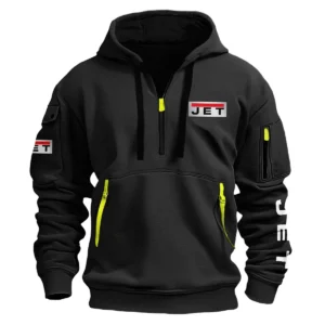 Jet Tools Carpenter Exclusive Logo Fashion Hoodie Half Zipper BLC110A6HHZ - Black