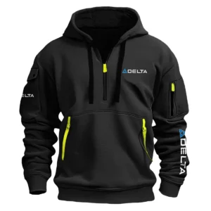 Delta Power Equipment Carpenter Exclusive Logo Fashion Hoodie Half Zipper BLC110A7HHZ - Black