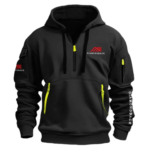 Diamondback Carpenter Exclusive Logo Fashion Hoodie Half Zipper BLC110A13HHZ - Black