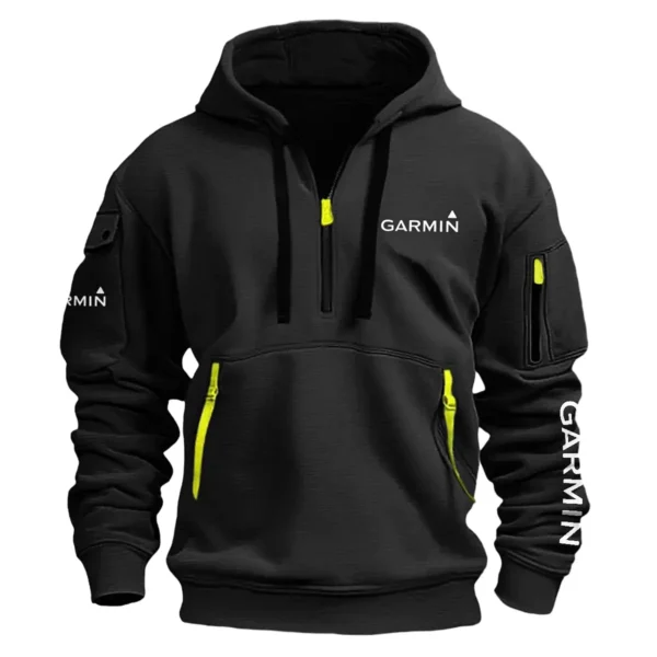 Garmin Carpenter Exclusive Logo Fashion Hoodie Half Zipper BLC110A17HHZ - Black