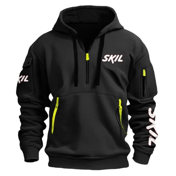 Skil Carpenter Exclusive Logo Fashion Hoodie Half Zipper BLC110A20HHZ - Black